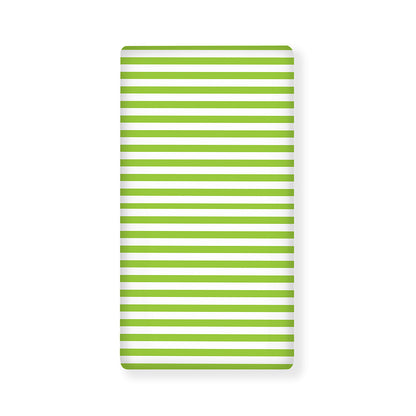 Green And White Striped Pattern Print Baby Crib Sheet