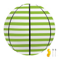 Green And White Striped Pattern Print Basketball