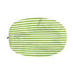 Green And White Striped Pattern Print Car Side Mirror Covers