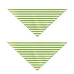 Green And White Striped Pattern Print Dog Bandana