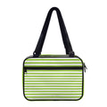 Green And White Striped Pattern Print Double Strap Bible Bag