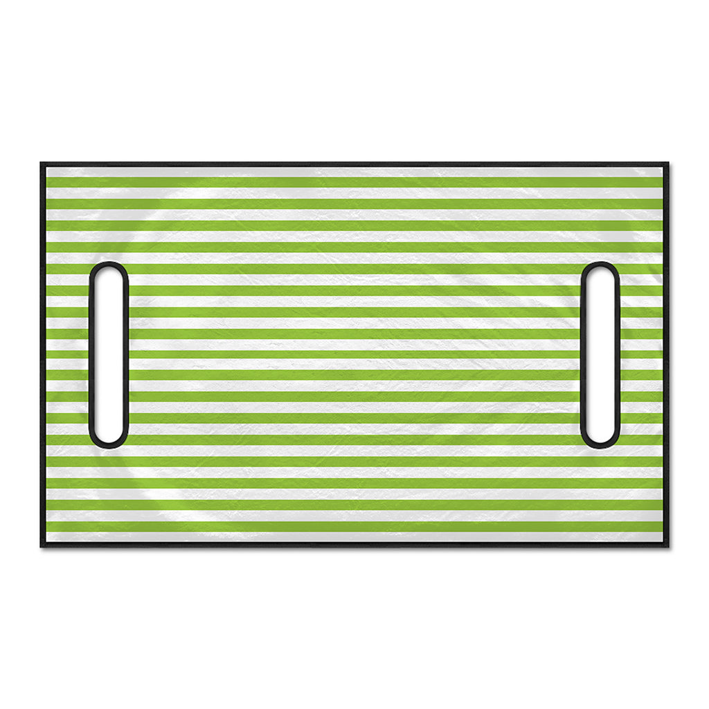 Green And White Striped Pattern Print Golf Cart Seat Cover