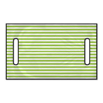 Green And White Striped Pattern Print Golf Cart Seat Cover