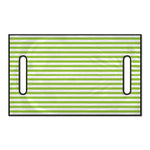 Green And White Striped Pattern Print Golf Cart Seat Cover