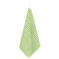 Green And White Striped Pattern Print Hand Towel
