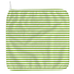 Green And White Striped Pattern Print Hand Towel