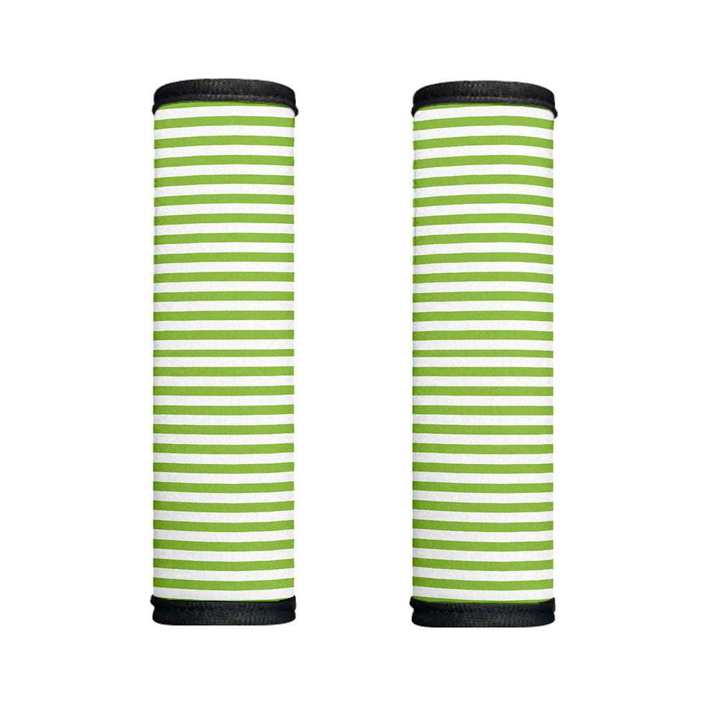 Green And White Striped Pattern Print Handle Covers