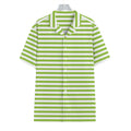 Green And White Striped Pattern Print Hawaiian Shirt