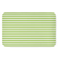 Green And White Striped Pattern Print Indoor Door Mat
