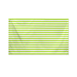 Green And White Striped Pattern Print Polyester Flag