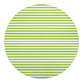 Green And White Striped Pattern Print Round Blanket