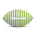 Green And White Striped Pattern Print Rugby Ball