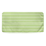 Green And White Striped Pattern Print Towel