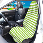 Green And White Striped Pattern Print Waterproof Car Seat Cover