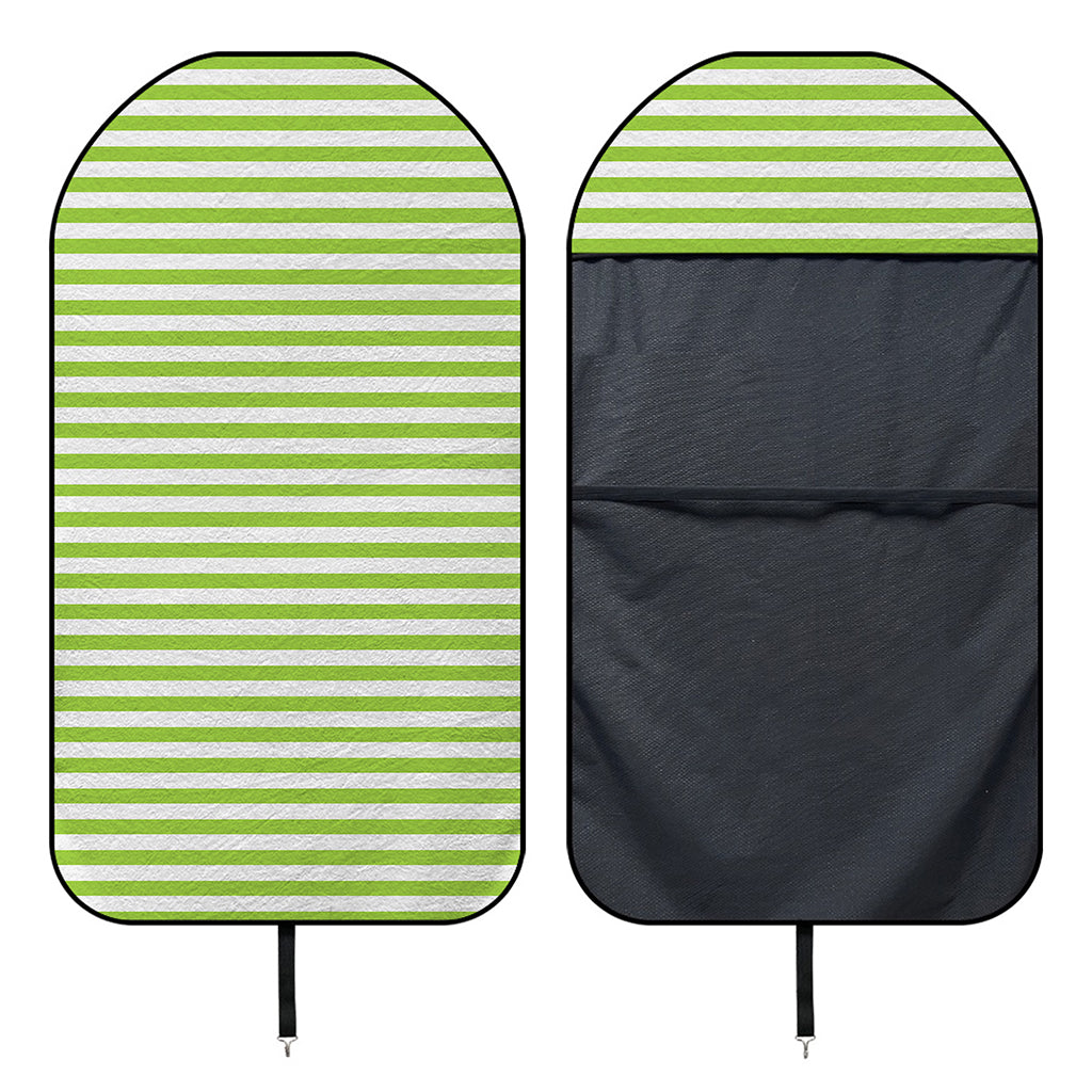 Green And White Striped Pattern Print Waterproof Car Seat Cover