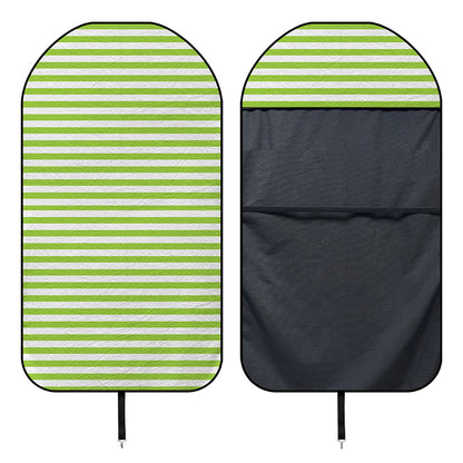 Green And White Striped Pattern Print Waterproof Car Seat Cover