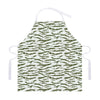 Green And White Tiger Stripe Camo Print Adjustable Apron