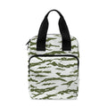Green And White Tiger Stripe Camo Print Bible Tote Bag