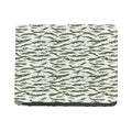 Green And White Tiger Stripe Camo Print Bifold Wallet