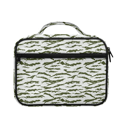 Green And White Tiger Stripe Camo Print Briefcase Bible Bag