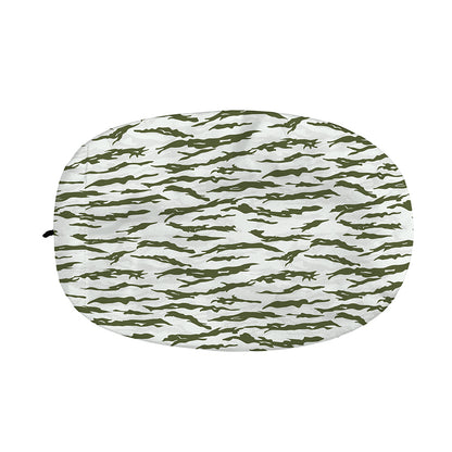 Green And White Tiger Stripe Camo Print Car Side Mirror Covers
