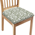 Green And White Tiger Stripe Camo Print Chair Cushion Cover