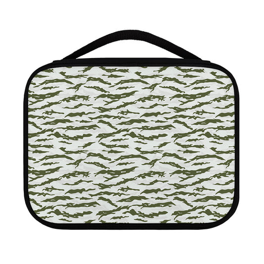 Green And White Tiger Stripe Camo Print Classic Bible Case