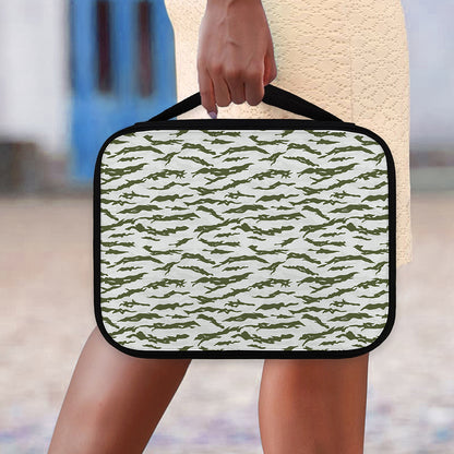 Green And White Tiger Stripe Camo Print Classic Bible Case