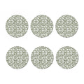Green And White Tiger Stripe Camo Print Coaster Set
