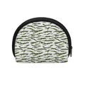 Green And White Tiger Stripe Camo Print Coin Purse