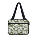Green And White Tiger Stripe Camo Print Double Strap Bible Bag