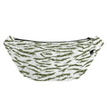 Green And White Tiger Stripe Camo Print Fanny Pack