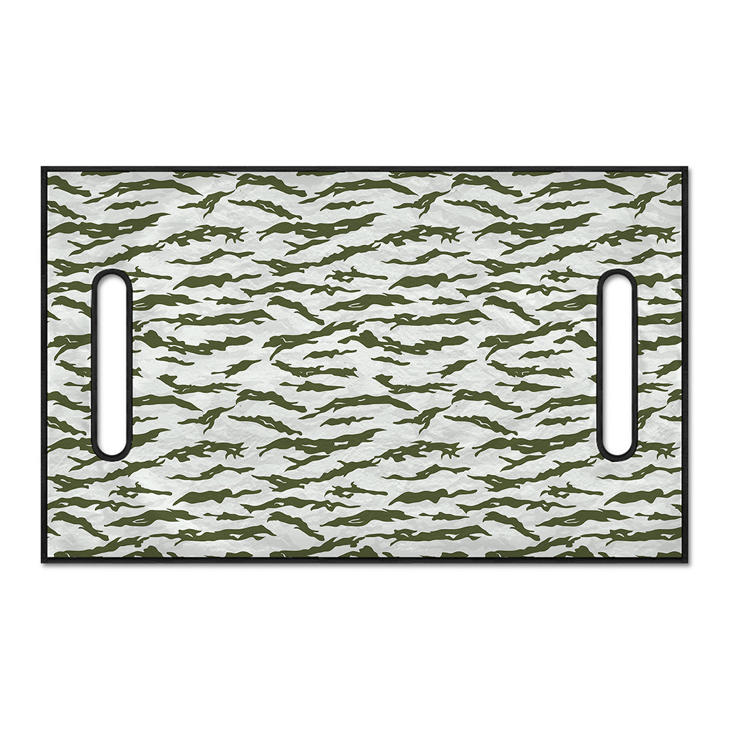 Green And White Tiger Stripe Camo Print Golf Cart Seat Cover