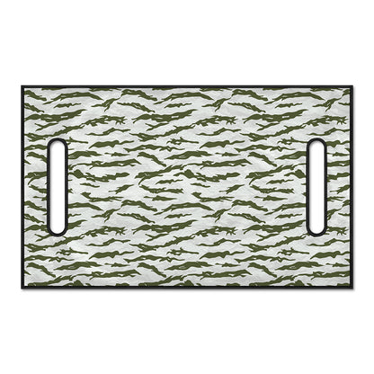 Green And White Tiger Stripe Camo Print Golf Cart Seat Cover