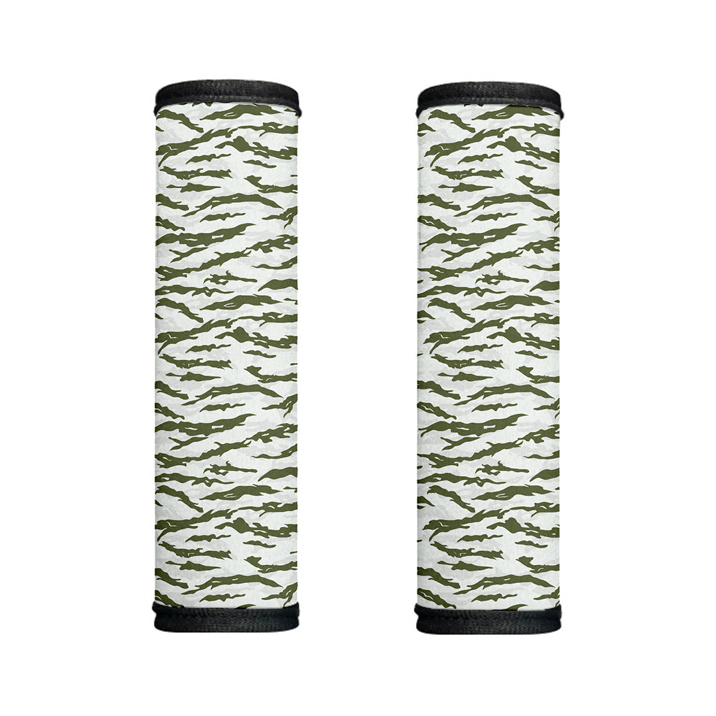 Green And White Tiger Stripe Camo Print Handle Covers