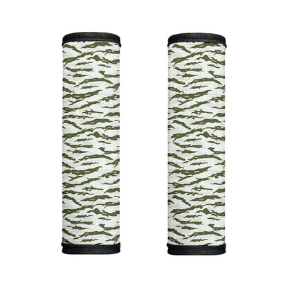 Green And White Tiger Stripe Camo Print Handle Covers