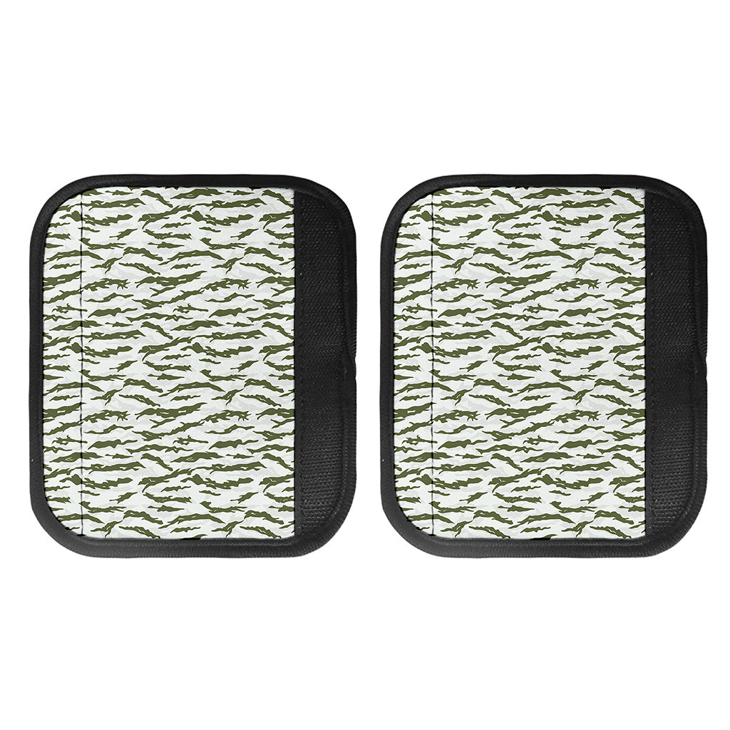 Green And White Tiger Stripe Camo Print Handle Covers