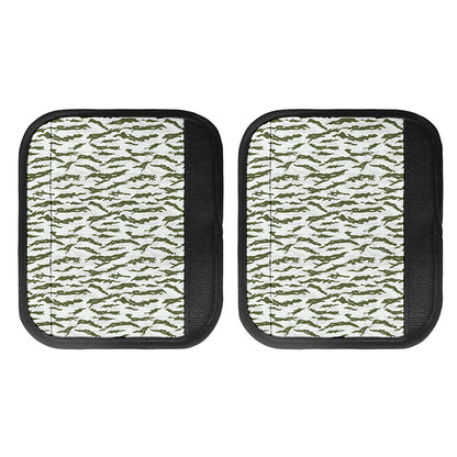 Green And White Tiger Stripe Camo Print Handle Covers