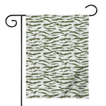 Green And White Tiger Stripe Camo Print House Flag