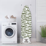 Green And White Tiger Stripe Camo Print Ironing Board Cover