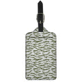 Green And White Tiger Stripe Camo Print Luggage Tag