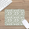 Green And White Tiger Stripe Camo Print Mouse Pad