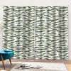 Green And White Tiger Stripe Camo Print Pencil Pleat Curtains