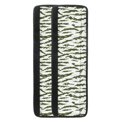 Green And White Tiger Stripe Camo Print Refrigerator Handle Covers
