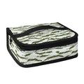 Green And White Tiger Stripe Camo Print Small Lunch Bag