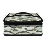 Green And White Tiger Stripe Camo Print Small Lunch Bag