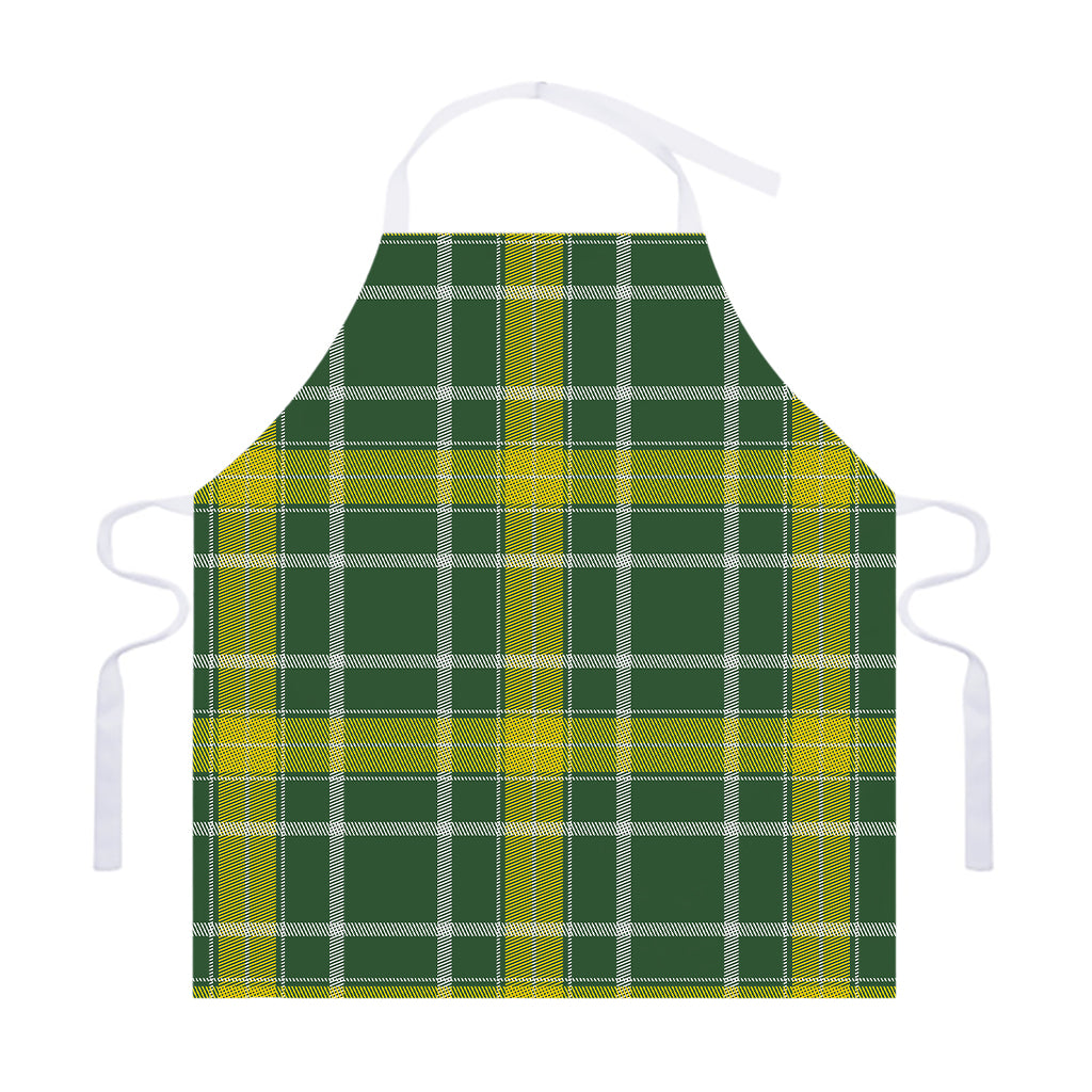 Green And Yellow Stewart Tartan Print Adjustable Apron