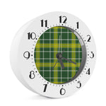 Green And Yellow Stewart Tartan Print Alarm Clock