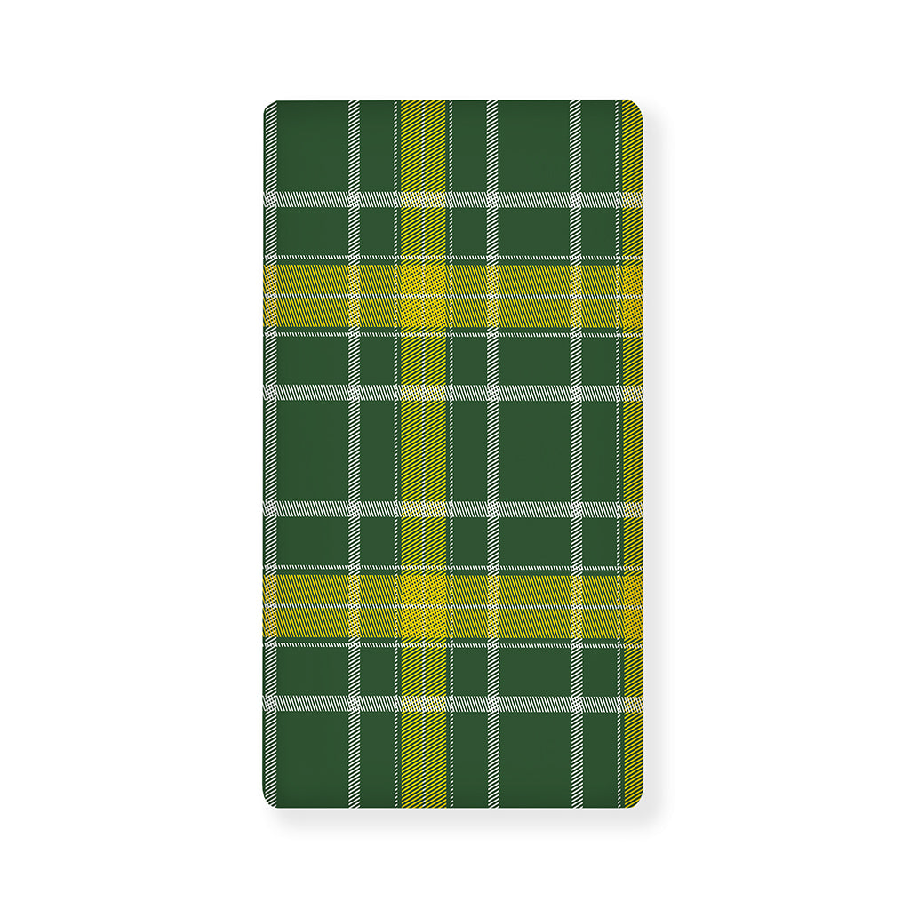 Green And Yellow Stewart Tartan Print Baby Crib Sheet