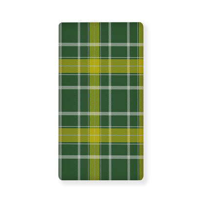 Green And Yellow Stewart Tartan Print Baby Crib Sheet